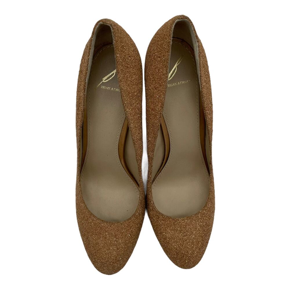 B Brian Atwood Fredique Metallic Cork Pumps 9.5